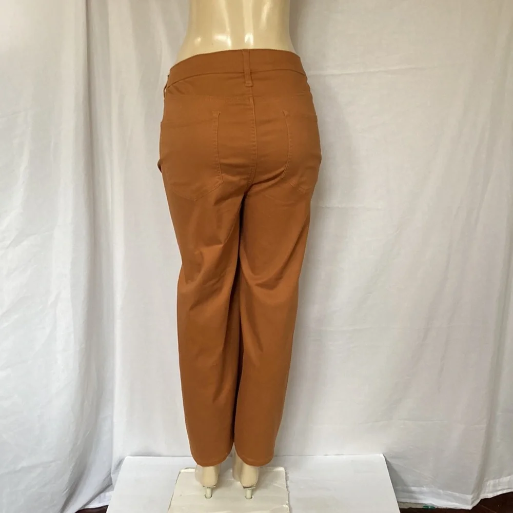 AVA & VIV Jeans Women’s Plus Size 22W Wide Leg Pants Burnt Orange Color NWOT_6